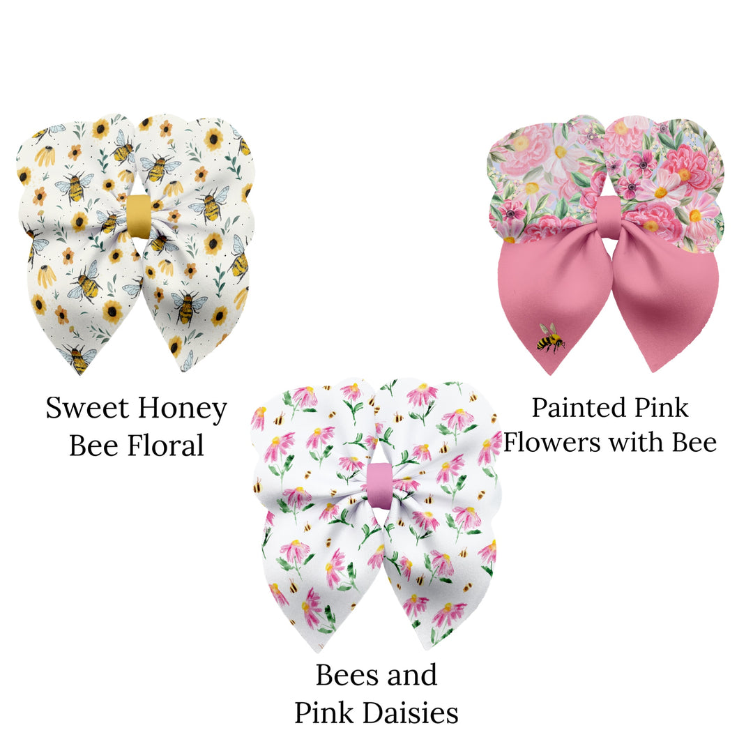 These spring themed neoprene bubble bows feature flowers and bees and can be quickly cut and assembled for a trendy bow. They're ideal for easy at-home styling, individual use, or even resale. Get creative and add a splash of color to your look with these low-maintenance bows – perfect for spring!