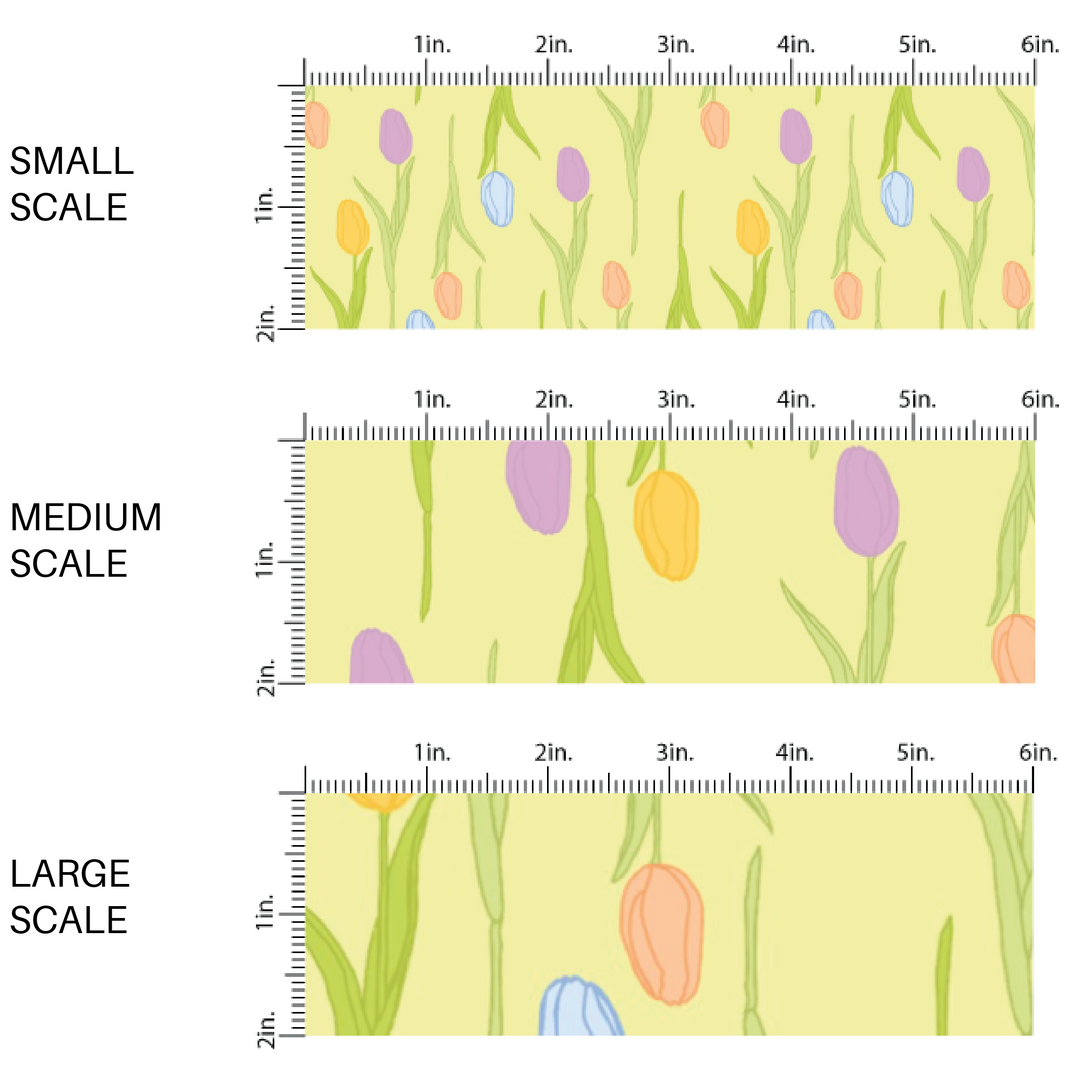Spring Tulips Fabric By The Yard