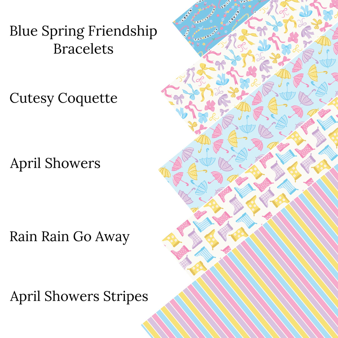 April Showers Faux Leather Sheets