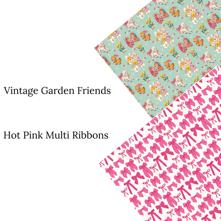 Vintage Garden Friends Faux Leather Sheets