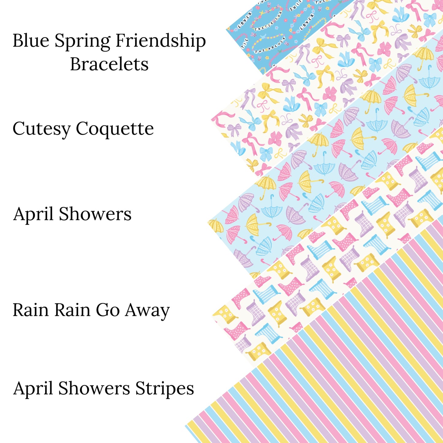 April Showers Stripes Faux Leather Sheets