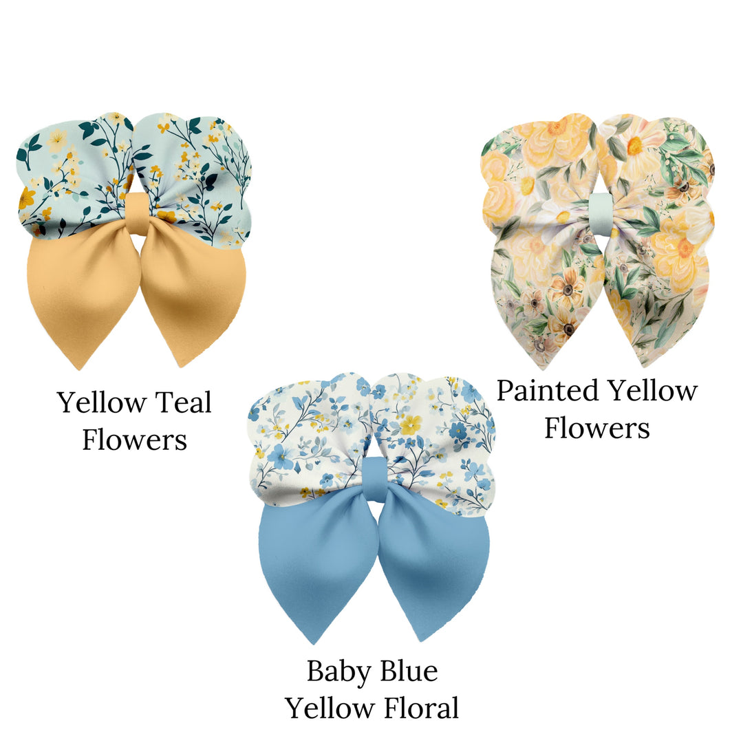 These spring themed neoprene bubble bows feature floral patterns and can be quickly cut and assembled for a trendy bow. They're ideal for easy at-home styling, individual use, or even resale. Get creative and add a splash of color to your look with these low-maintenance bows – perfect for spring!