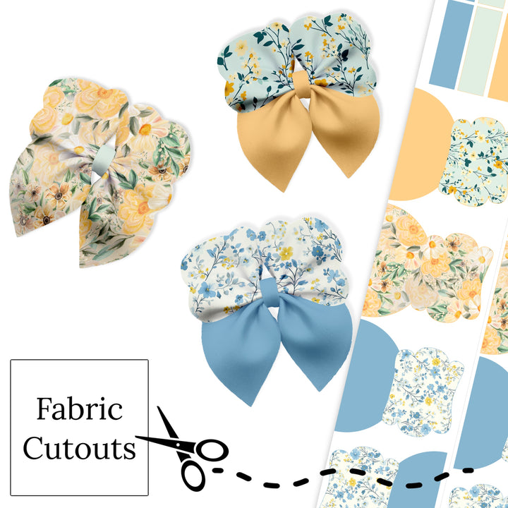 These spring themed neoprene bubble bows feature floral patterns and can be quickly cut and assembled for a trendy bow. They're ideal for easy at-home styling, individual use, or even resale. Get creative and add a splash of color to your look with these low-maintenance bows – perfect for spring!