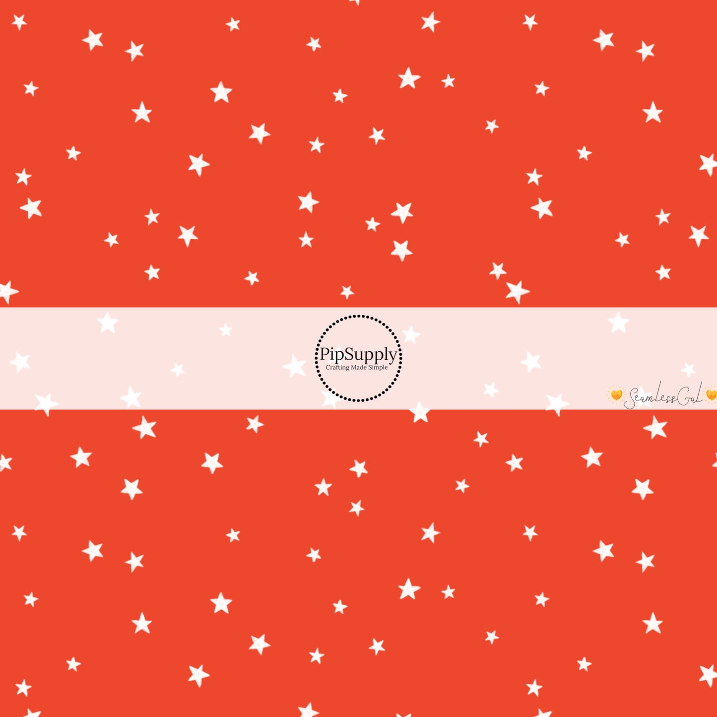 These winter themed pattern fabric by the yard features the following design elements: white tiny stars on red. This fun themed fabric can be used for all your sewing and crafting needs!