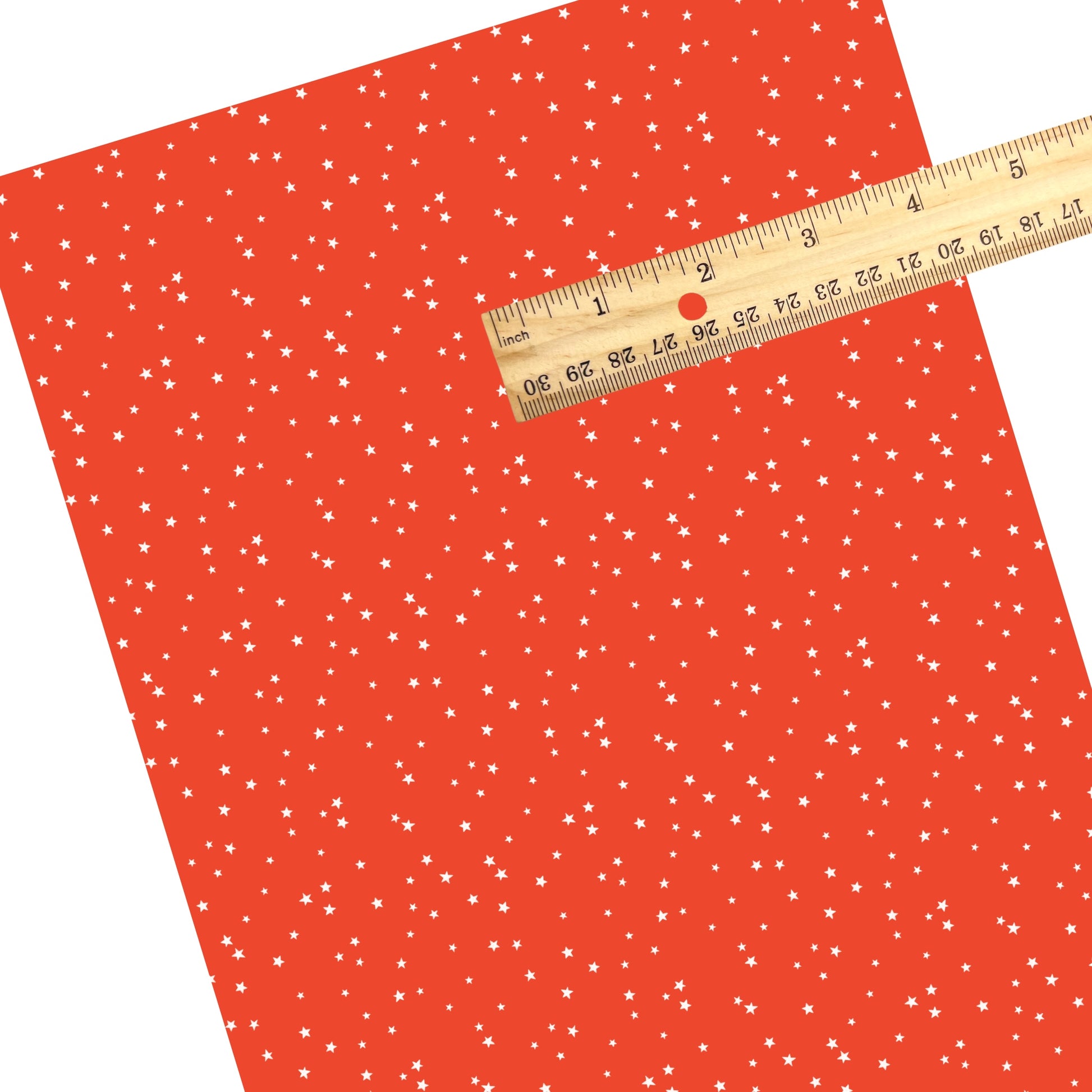 These winter themed pattern faux leather sheets contain the following design elements: white tiny stars on red. Our CPSIA compliant faux leather sheets or rolls can be used for all types of crafting projects.