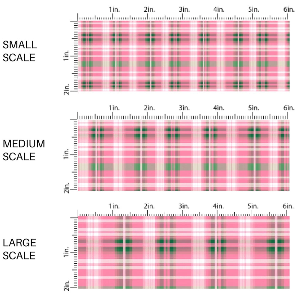 This spring fabric by the yard features pink and green gingham pattern. This fun pattern fabric can be used for all your sewing and crafting needs!