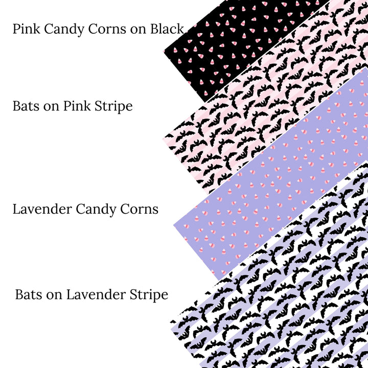 Pink Candy Corns on Black Faux Leather Sheets