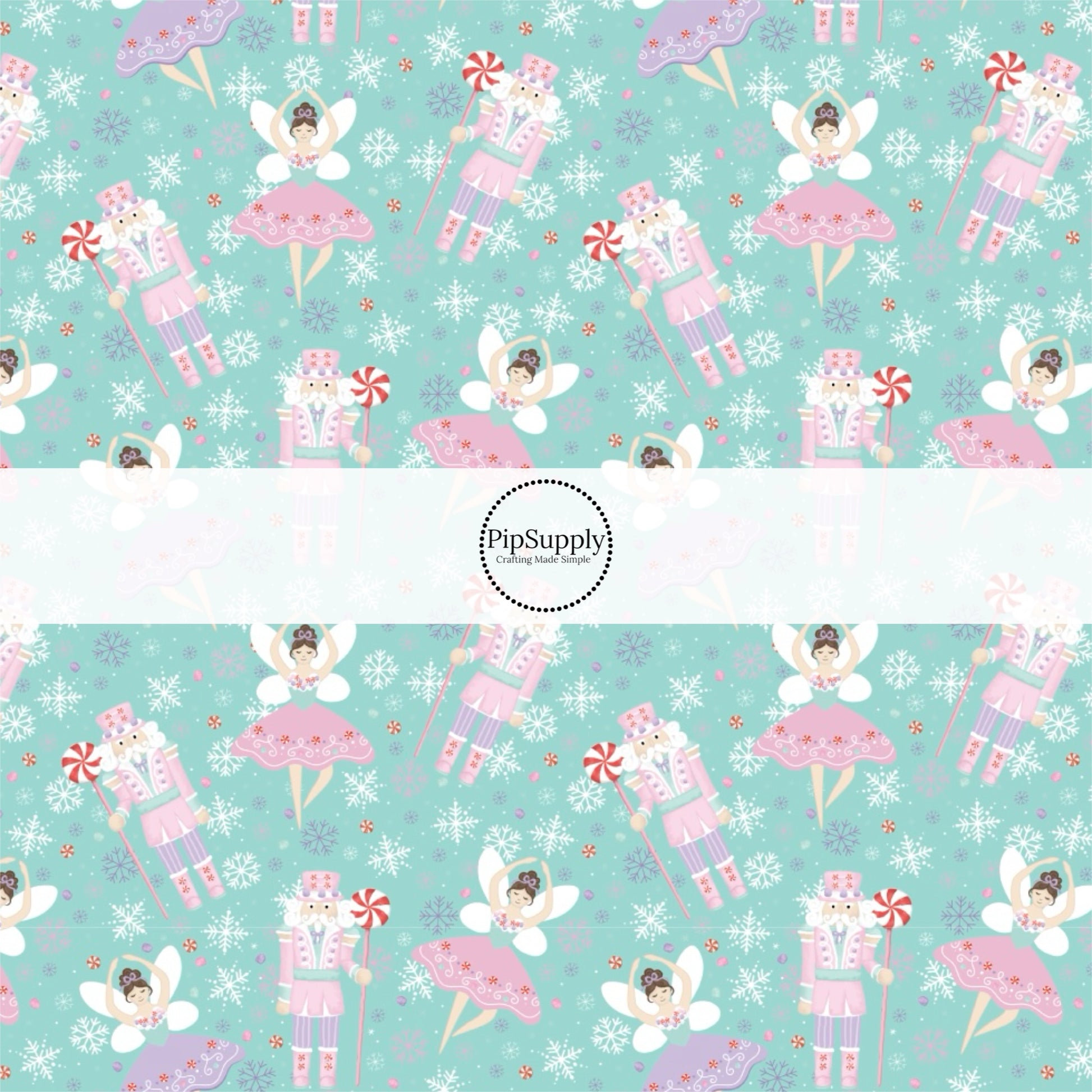 These Christmas themed pattern fabric by the yard features the following design elements: sugar plum dancer. This fun themed fabric can be used for all your sewing and crafting needs!