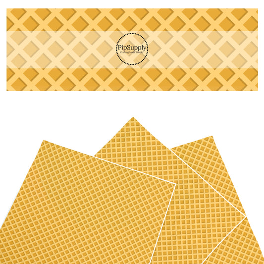 These ice cream cone faux leather sheets contain the following design elements: sugar ice cream waffle cone. Our CPSIA compliant faux leather sheets or rolls can be used for all types of crafting projects.