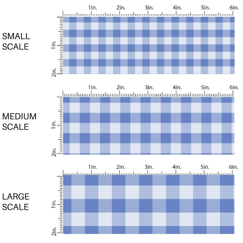 This spring fabric by the yard features blue gingham pattern. This fun pattern fabric can be used for all your sewing and crafting needs!