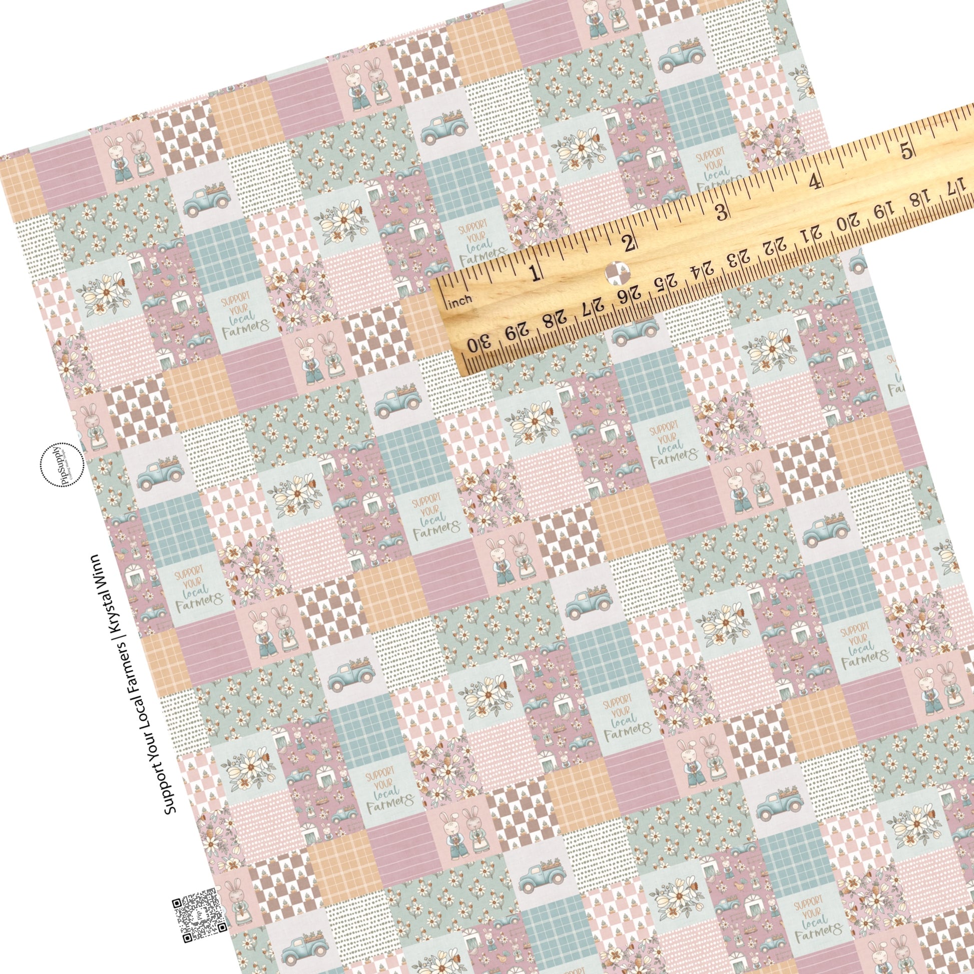 These spring checkered pattern themed faux leather sheets contain the following design elements: spring farm checkered pattern. Our CPSIA compliant faux leather sheets or rolls can be used for all types of crafting projects.