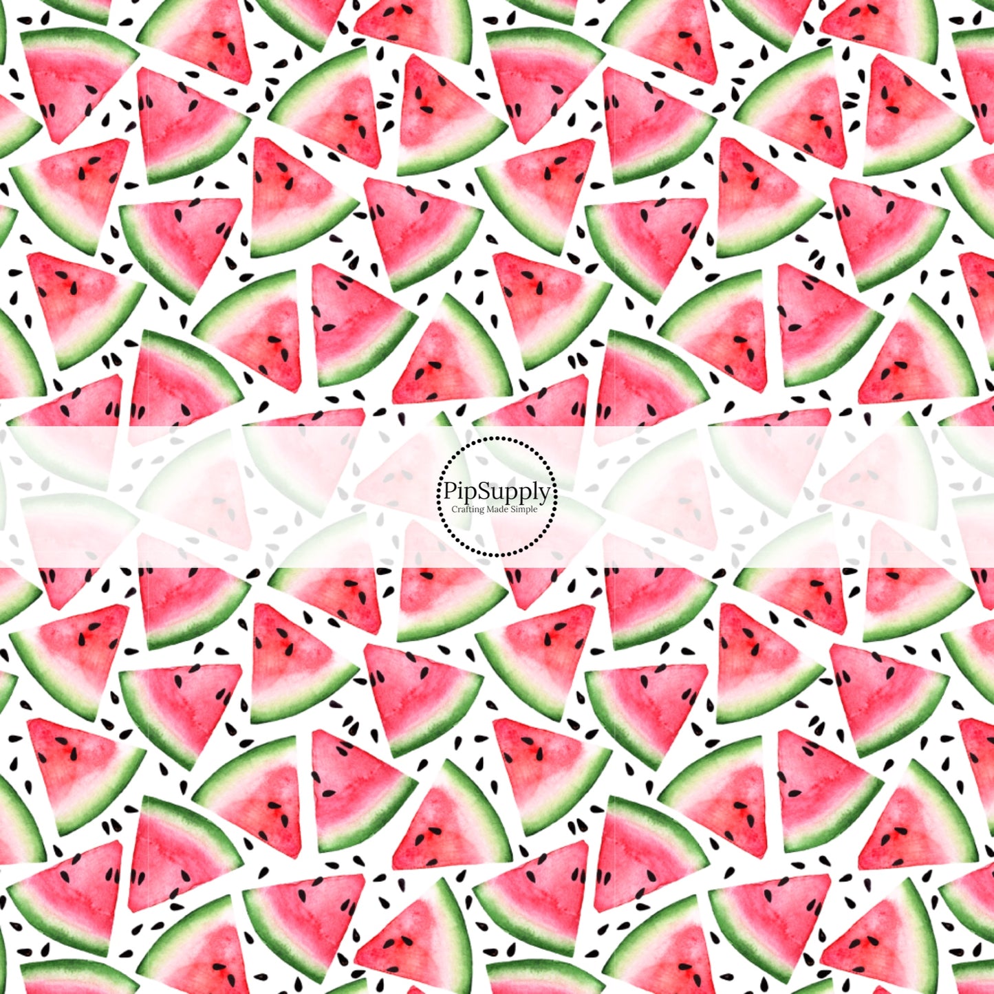 This fruit fabric by the yard features watermelon slices and watermelon seeds. This fun fruit fabric can be used for all your sewing and crafting needs!