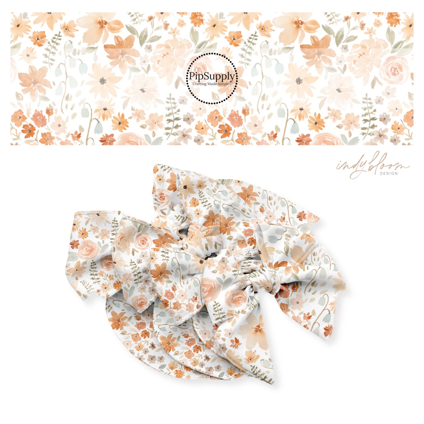  These summer and spring floral bow strips with beautiful flowers in the color of light pink, peach, olive, tan, light blue and cream are great for personal use or to sell.