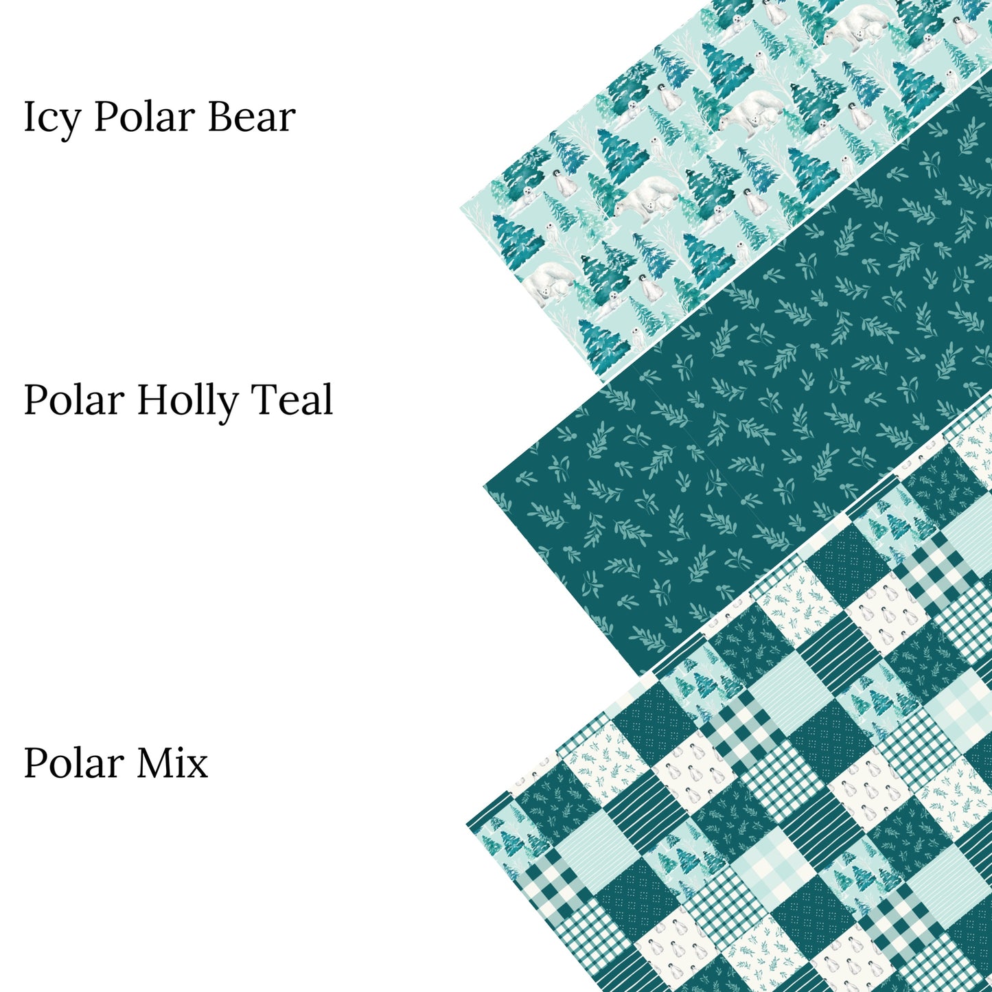Polar Holly Teal Faux Leather Sheets