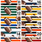 Striped football fabric by the yard numbered color and pattern guide.