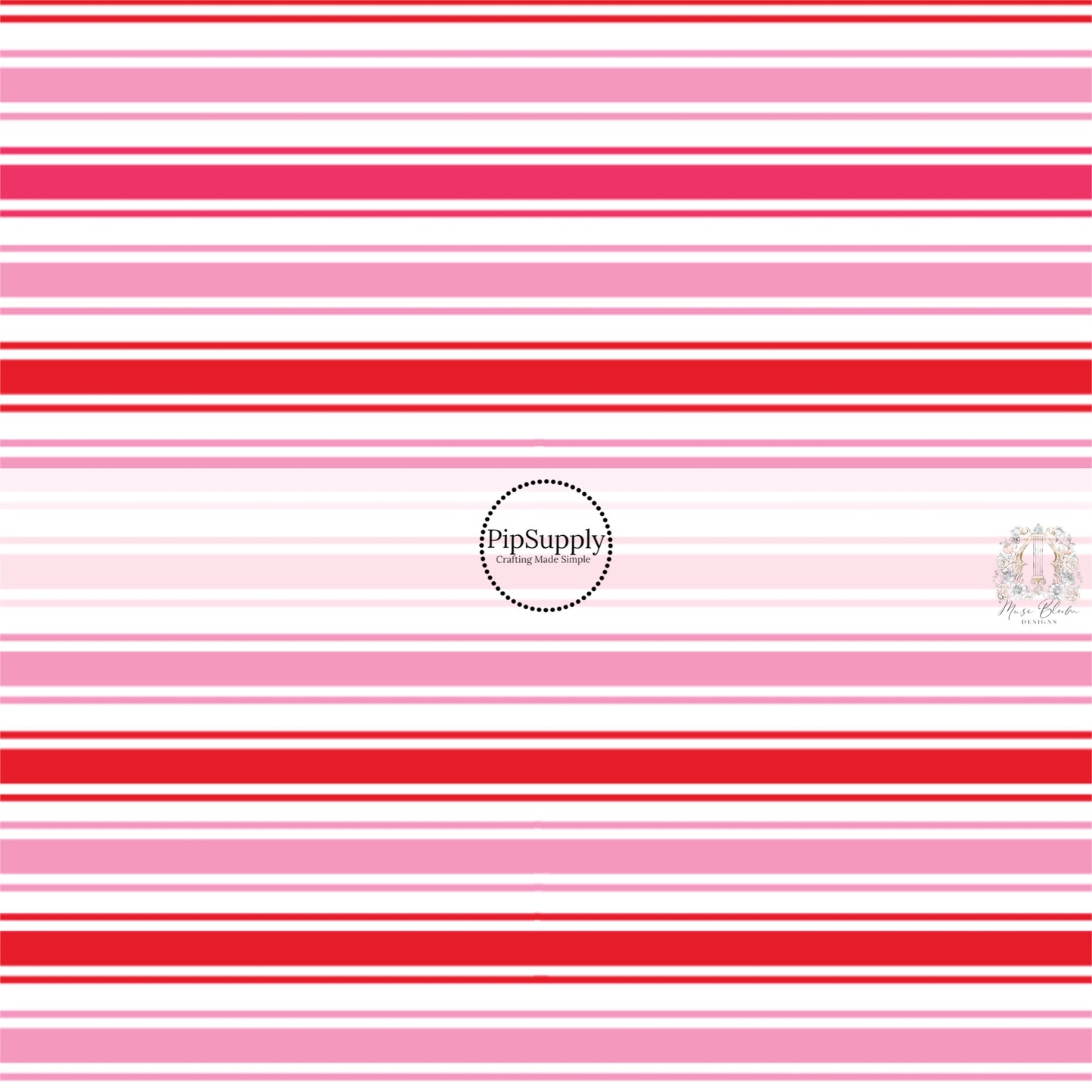 Valentines day stripes hair bow strips