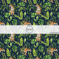These jungle pattern fabric by the yard features tropical tigers. This fun fabric can be used for all your sewing and crafting needs!
