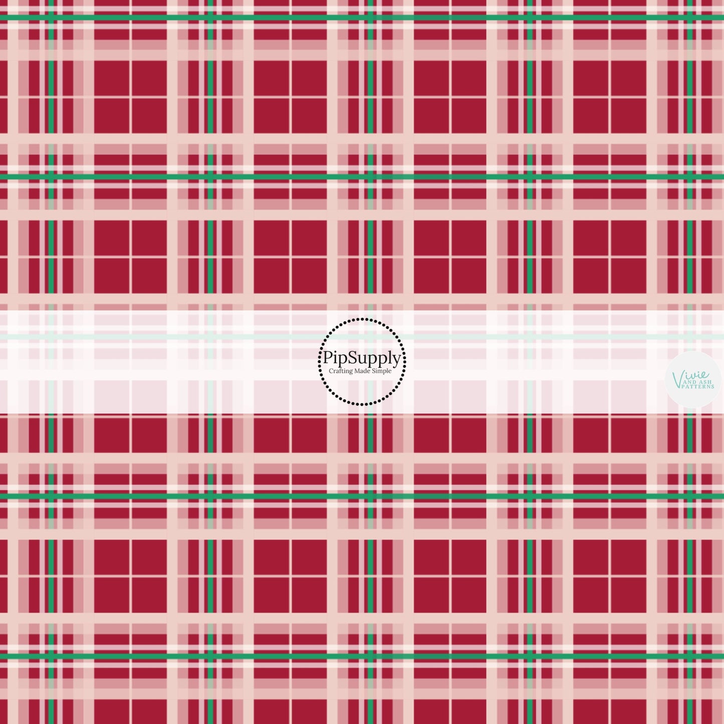 These winter plaid themed pattern fabric by the yard features the following design elements: traditional red plaid pattern. This fun themed fabric can be used for all your sewing and crafting needs!