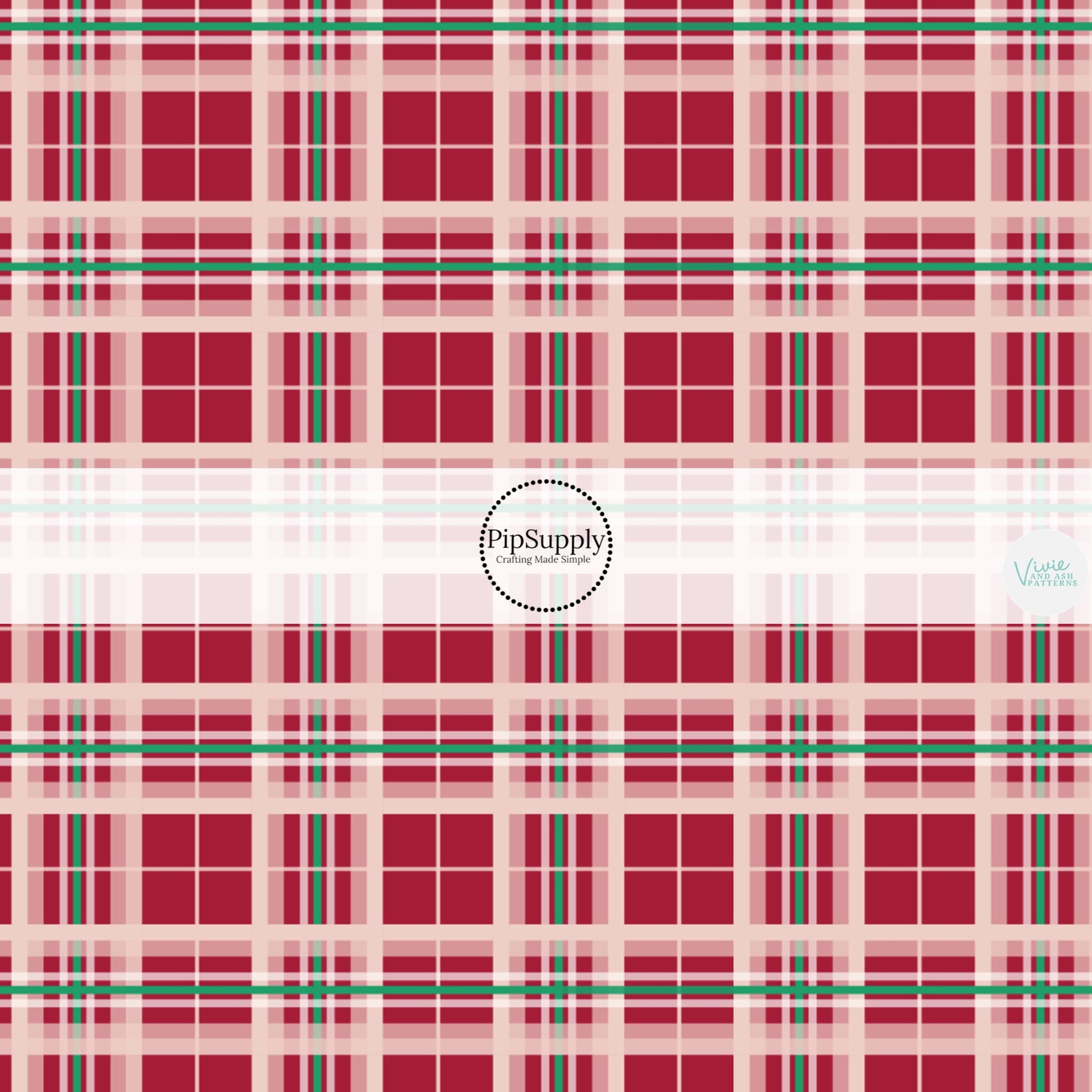 These winter plaid themed pattern fabric by the yard features the following design elements: traditional red plaid pattern. This fun themed fabric can be used for all your sewing and crafting needs!