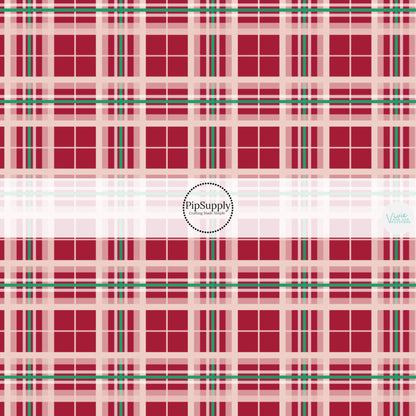 These winter plaid themed no sew bow strips can be easily tied and attached to a clip for a finished hair bow. These fun patterned bow strips are great for personal use or to sell. These bow strips feature the following design elements: traditional red plaid pattern.