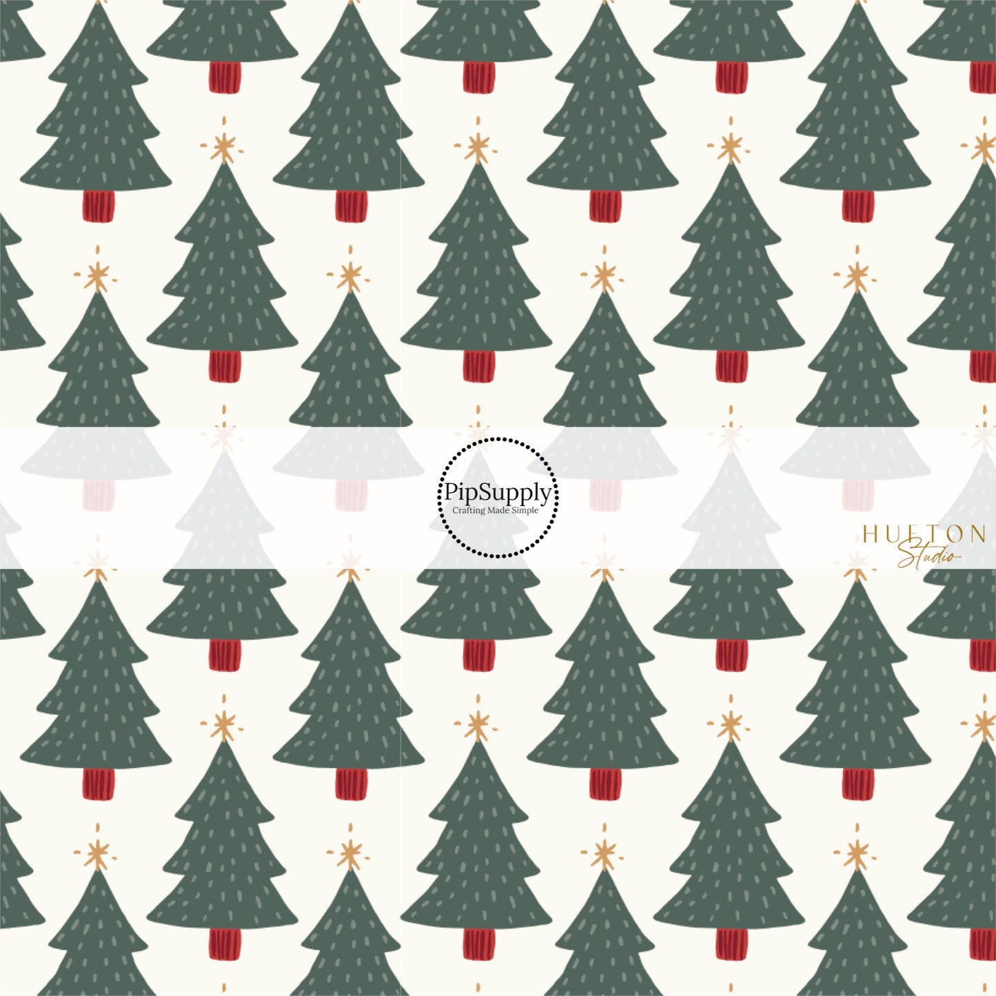 These Christmas themed pattern fabric by the yard features the following design elements: Christmas trees on cream. This fun themed fabric can be used for all your sewing and crafting needs!