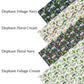 These jungle pattern faux leather sheets contain the following design elements: tropical elephant foliage. Our CPSIA compliant faux leather sheets or rolls can be used for all types of crafting projects.
