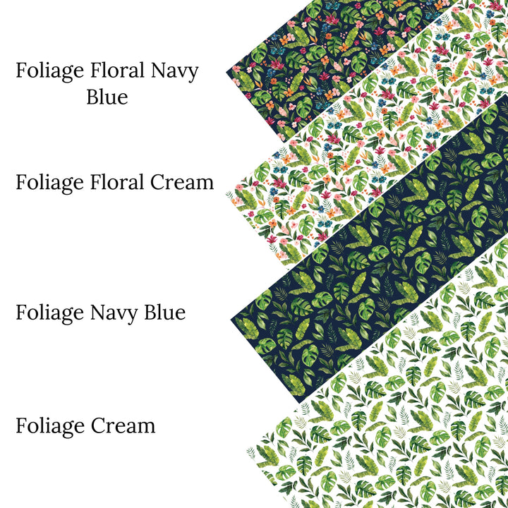 These jungle pattern faux leather sheets contain the following design elements: tropical jungle foliage. Our CPSIA compliant faux leather sheets or rolls can be used for all types of crafting projects.