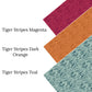 These jungle pattern faux leather sheets contain the following design elements: tropical tiger stripes patterns. Our CPSIA compliant faux leather sheets or rolls can be used for all types of crafting projects.