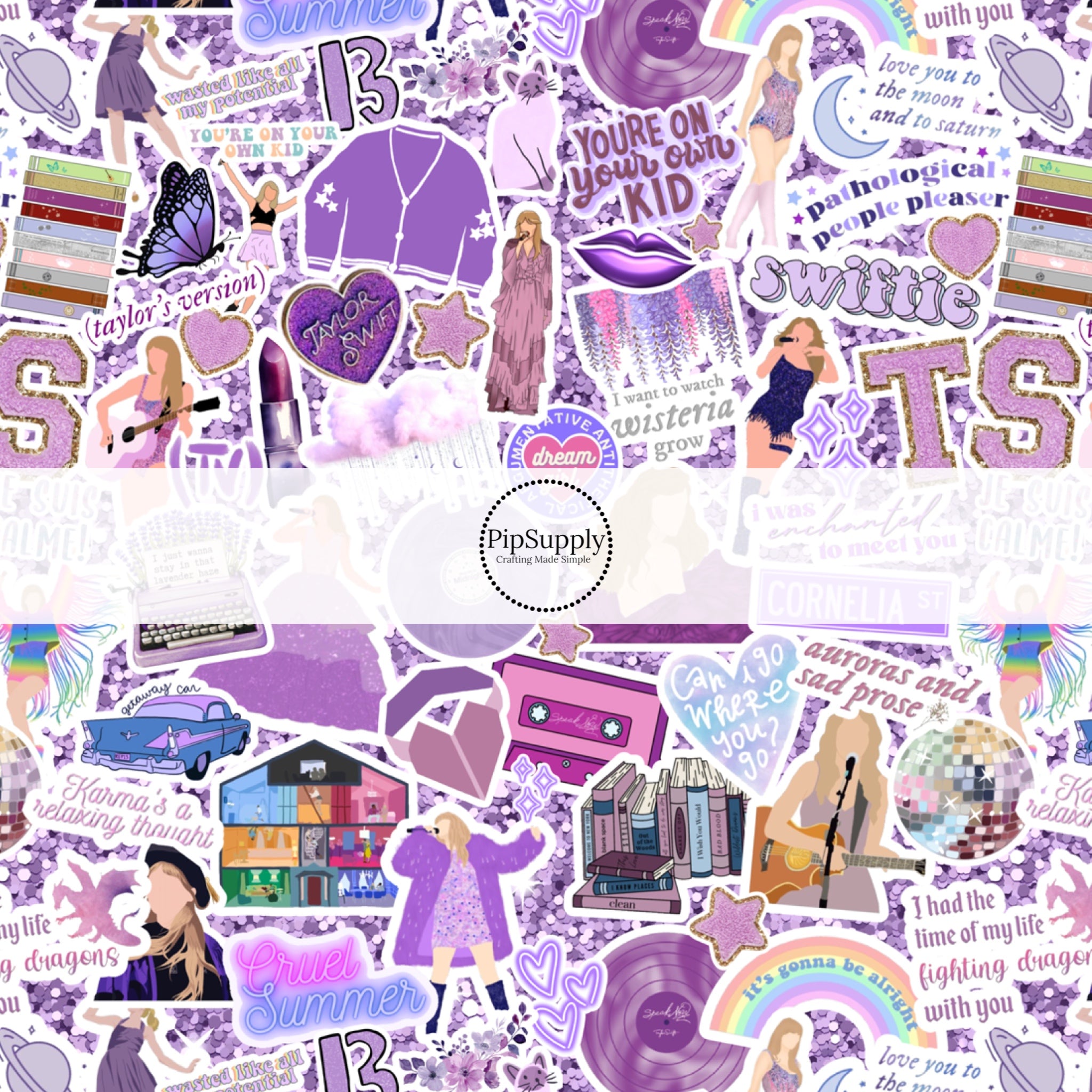 Taylor's Concert Pattern Fabric By The Yard - (TS Version) Fabric By ...