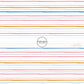 This summer fabric by the yard features multi colored stripes on white. This fun themed fabric can be used for all your sewing and crafting needs!