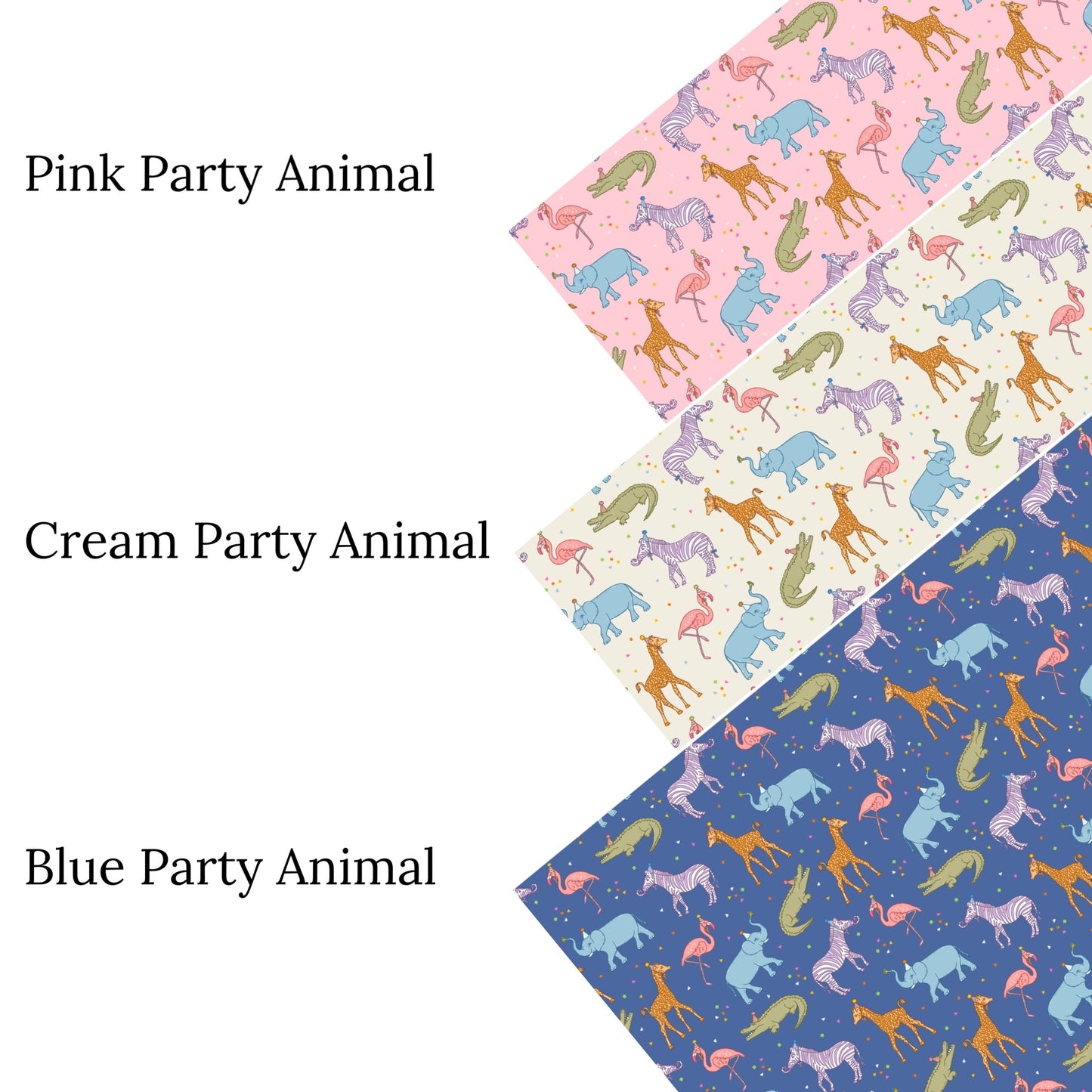 Cream Animal Party Faux Leather Sheets