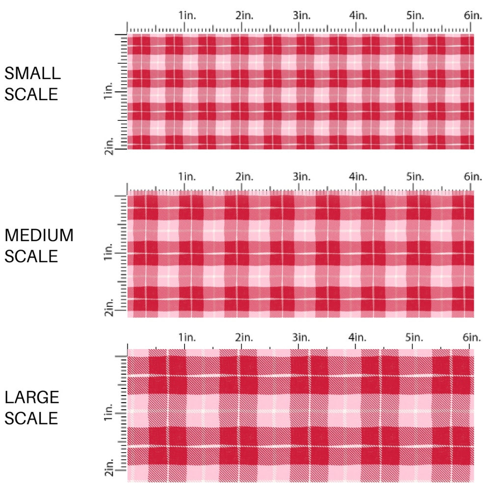 This holiday fabric by the yard features Valentine red and pink plaid pattern. This festive pattern fabric can be used for all your sewing and crafting needs!