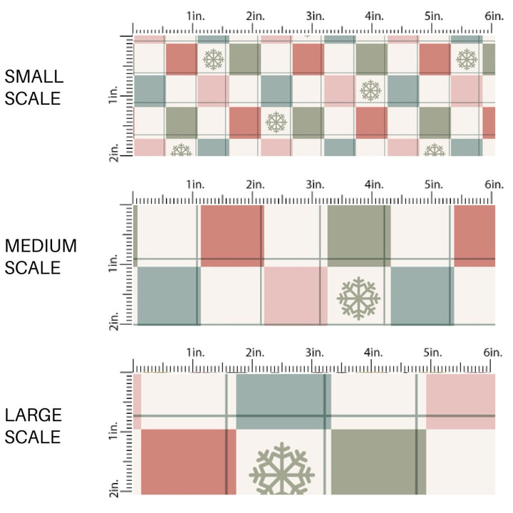 These winter themed pattern fabric by the yard features the following design elements: holiday vintage colorful checker pattern. This fun themed fabric can be used for all your sewing and crafting needs!
