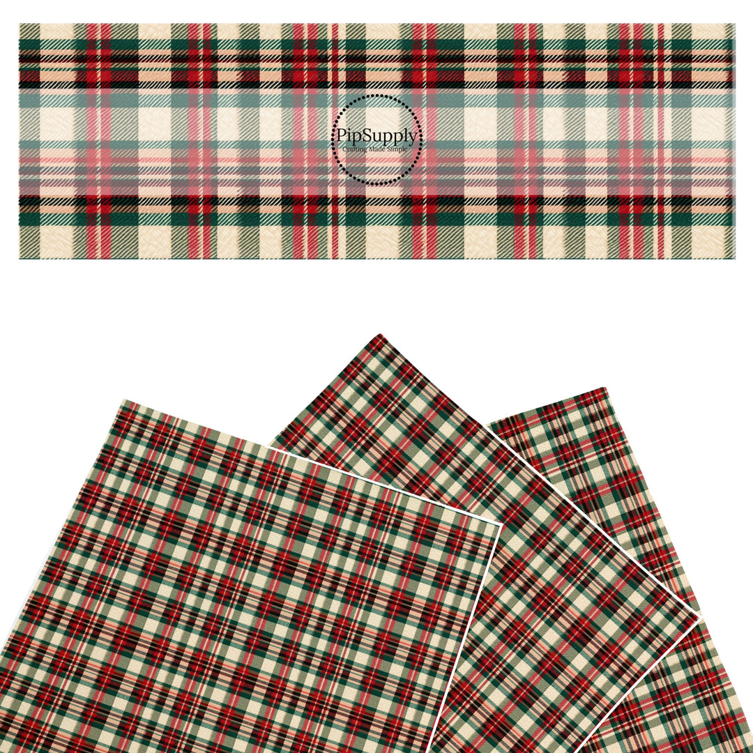 multi christmas gingham plaid