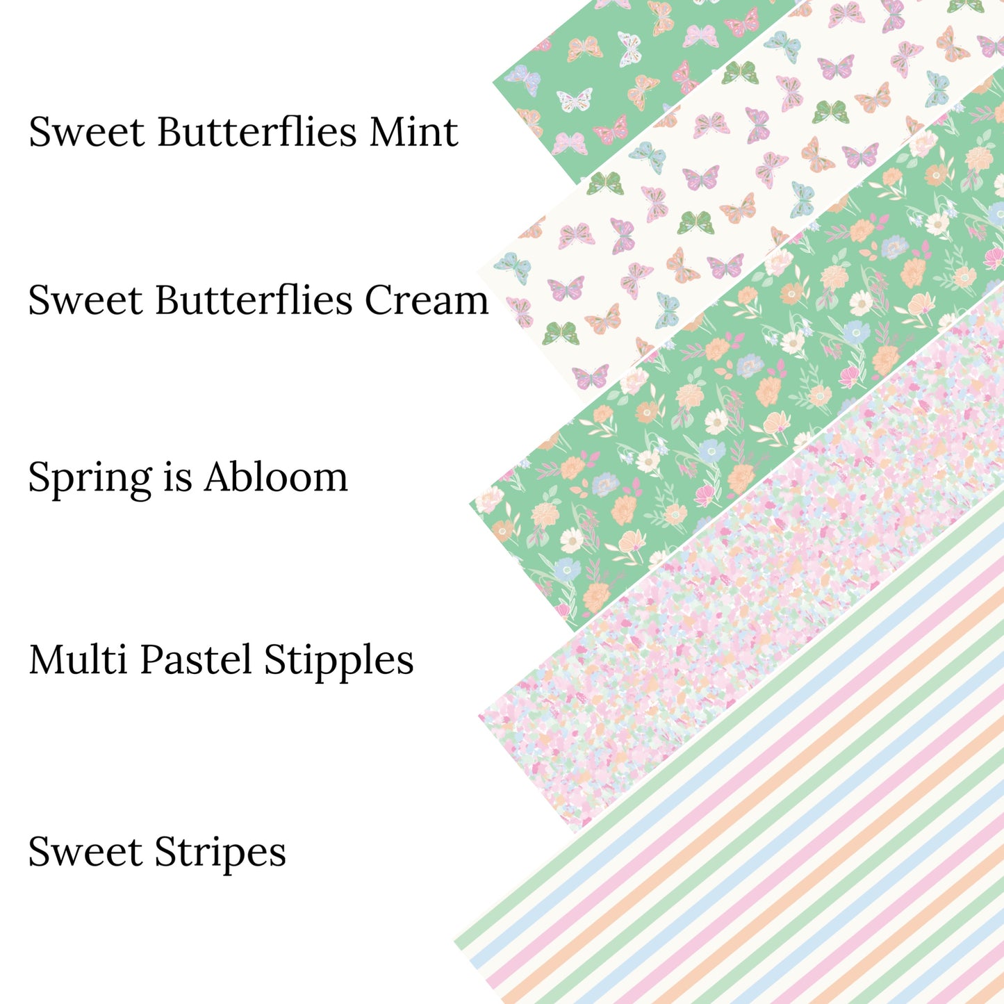 Sweet Butterflies Cream Faux Leather Sheets