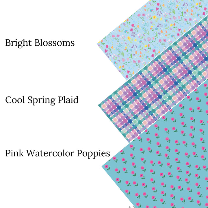 Bright Blossoms Faux Leather Sheets