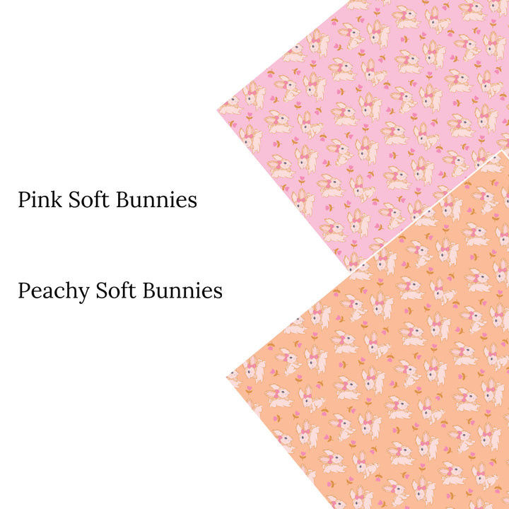 Pink Soft Bunnies Faux Leather Sheets