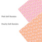 Peachy Soft Bunnies Faux Leather Sheets