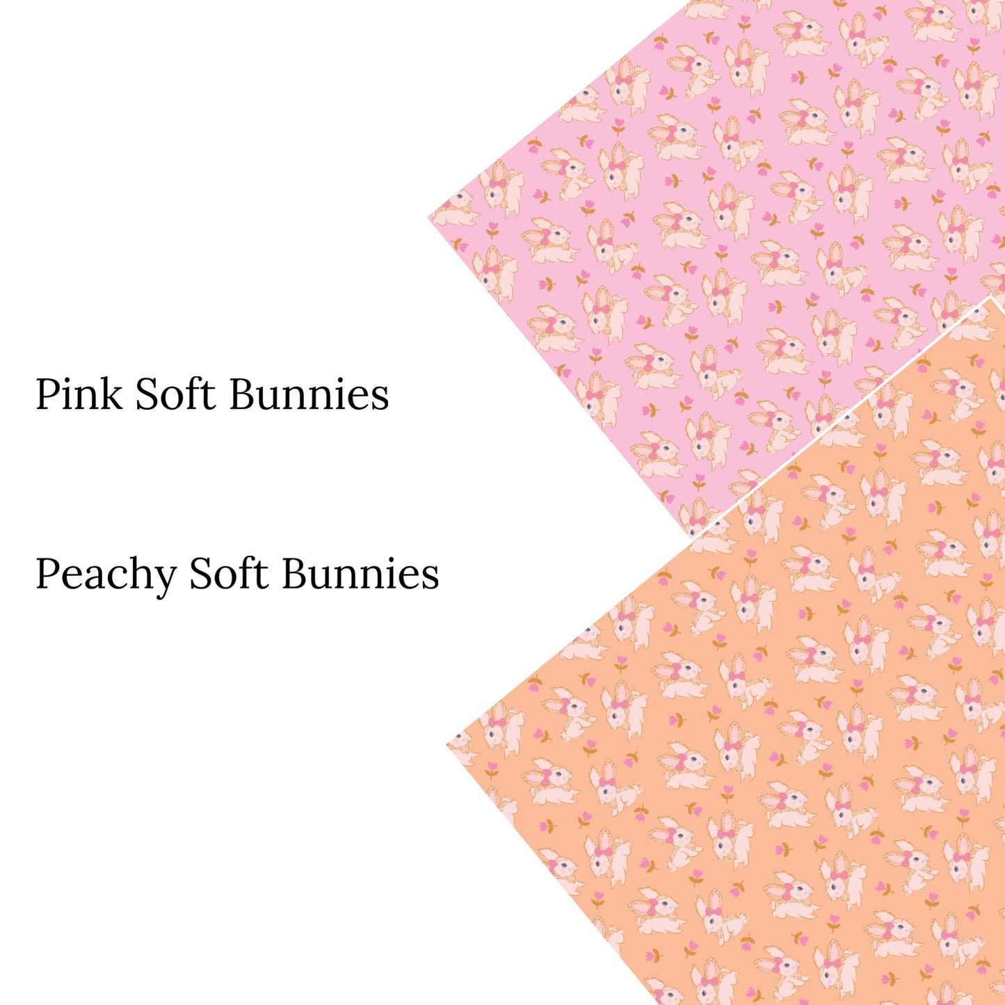 Peachy Soft Bunnies Faux Leather Sheets