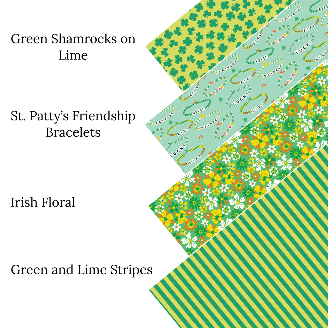 St. Patty’s Friendship Bracelets Faux Leather Sheets