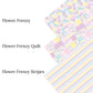 Flower Frenzy Stripes Faux Leather Sheets