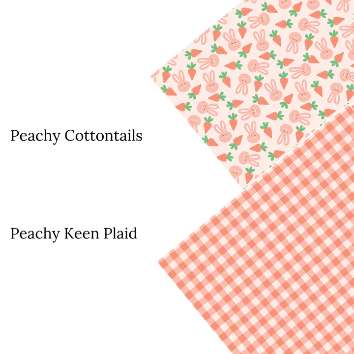 Peachy Keen Plaid Faux Leather Sheets