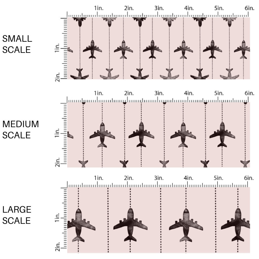 These travel themed fabric by the yard features airplanes on grey pattern. This fun pattern fabric can be used for all your sewing and crafting needs!