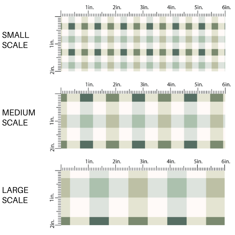 Green and Cream St. Patrick's Day Plaid Fabric by the Yard scaled image guide.