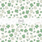 Green Watercolor Shamrocks on Off-White Fabric by the Yard.