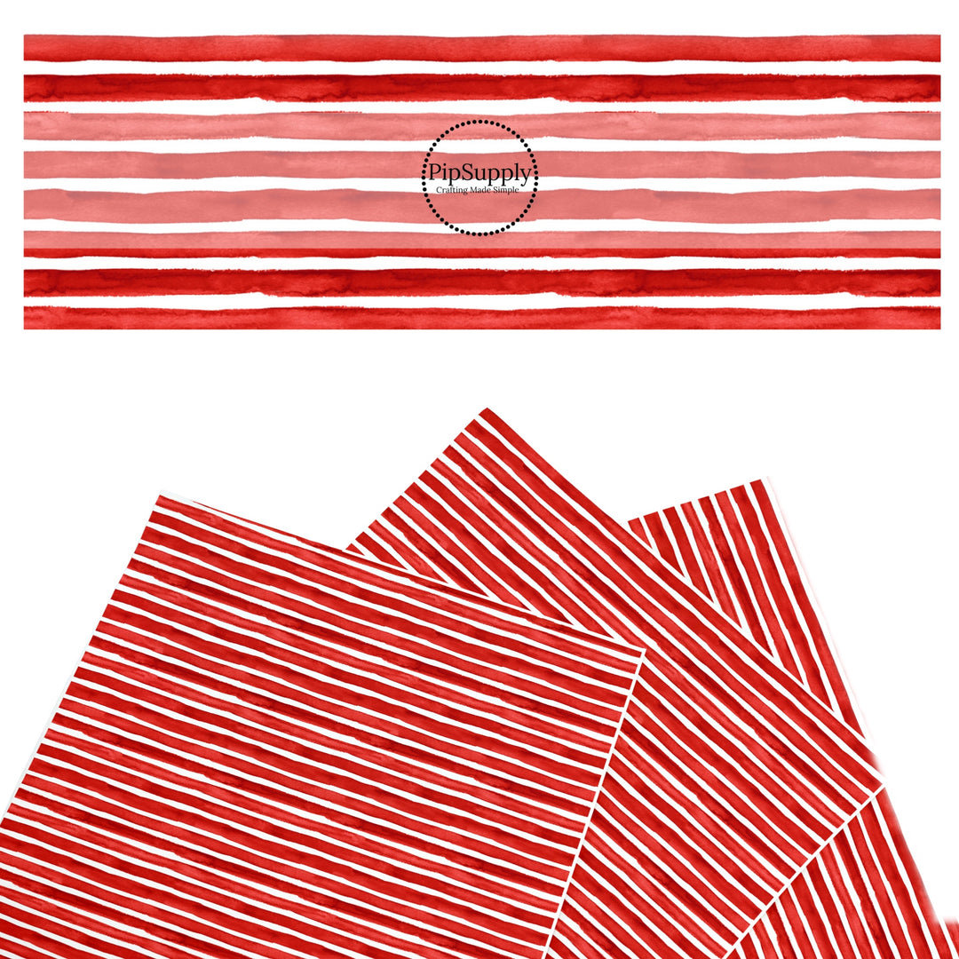 These patriotic faux leather sheets contain the following design elements: red stripes. Our CPSIA compliant faux leather sheets or rolls can be used for all types of crafting projects.