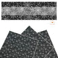 These Halloween themed pattern faux leather sheets contain the following design elements: spider webs on black. Our CPSIA compliant faux leather sheets or rolls can be used for all types of crafting projects.