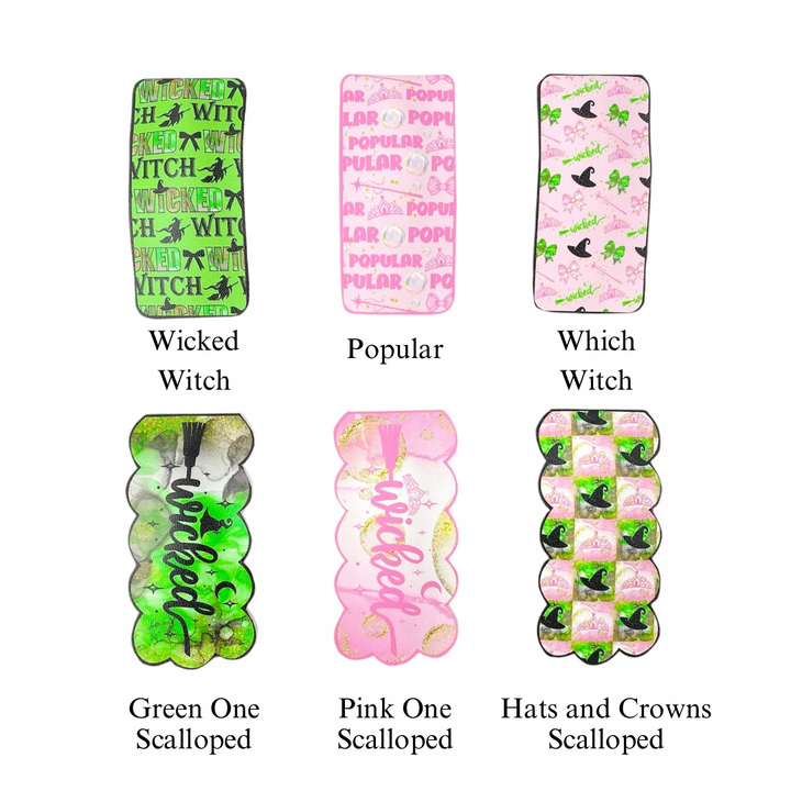 These fun witch themed faux leather snap clip covers are ready to cut and assemble for many craft projects. These patterned cutouts can be used to make a hair bow, headband, banner, photo props, scrapbook, party or classroom decorations, bulletin board trim or anything creative! 