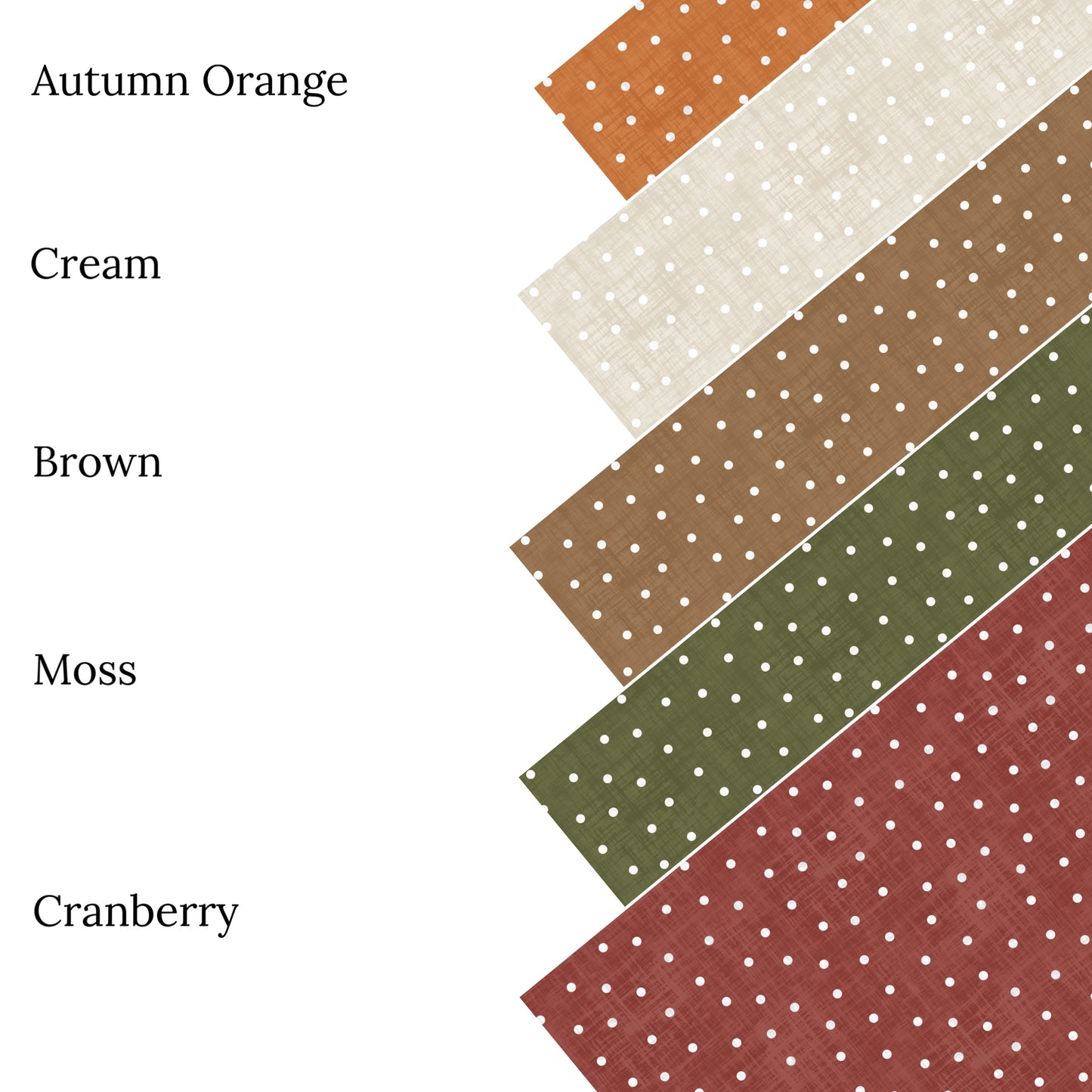 Faux Linen Dot Autumn Orange Faux Leather Sheets
