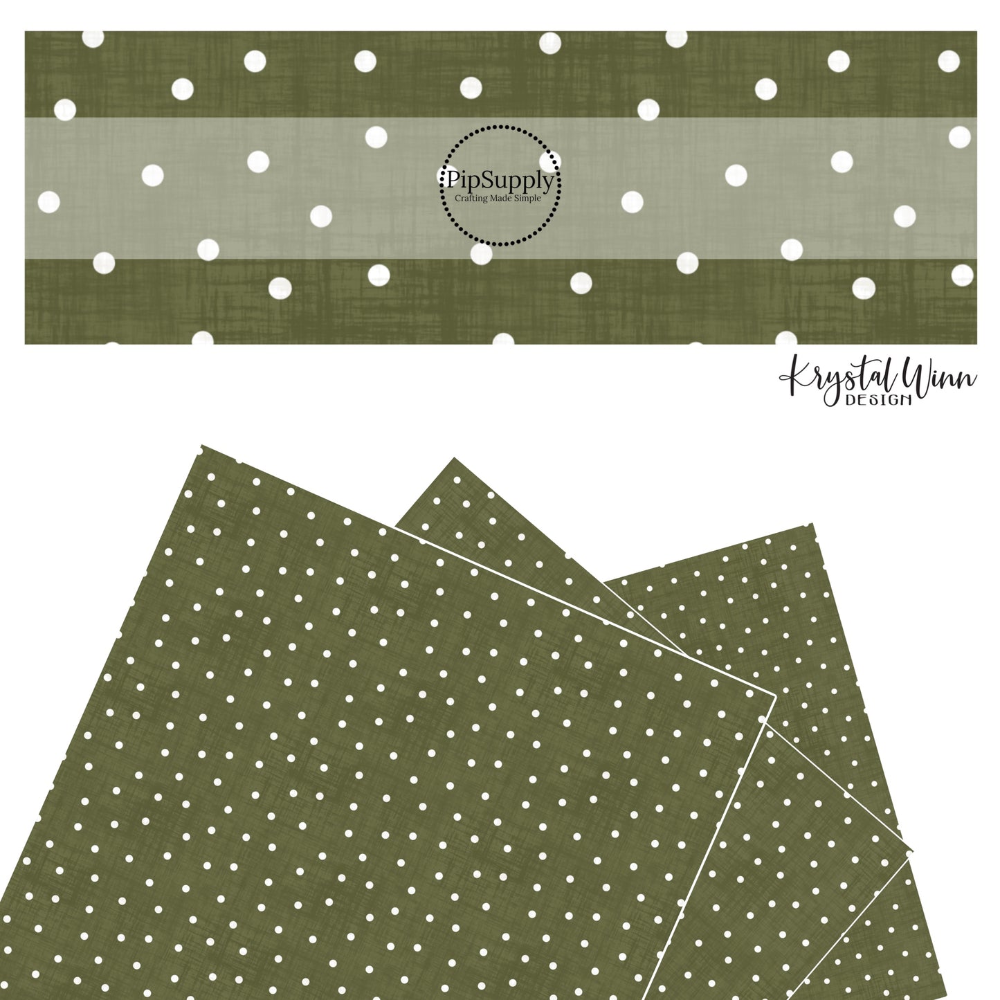 Distressed green with white dots faux leather sheets